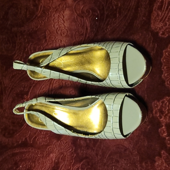 ๐ Jessica Simpson Size 8 Alligator Print High Heels - Picture 2 of 13